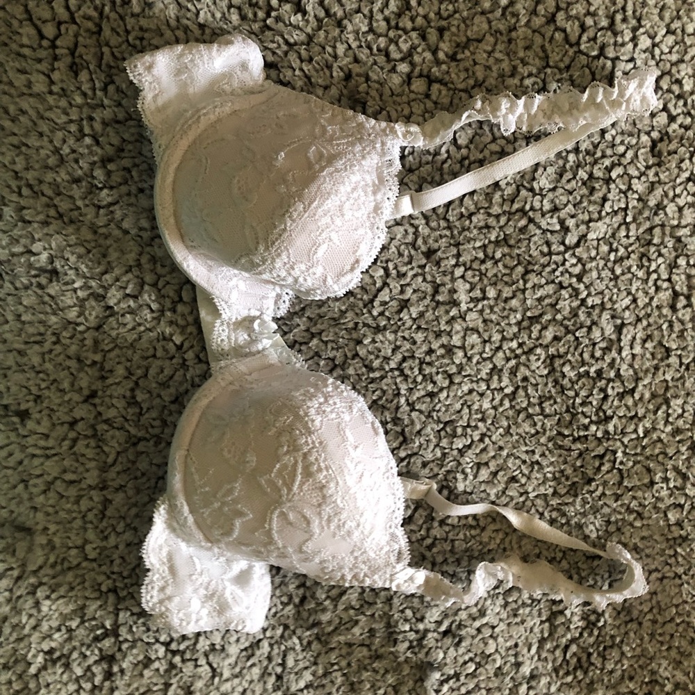 Lace white bra